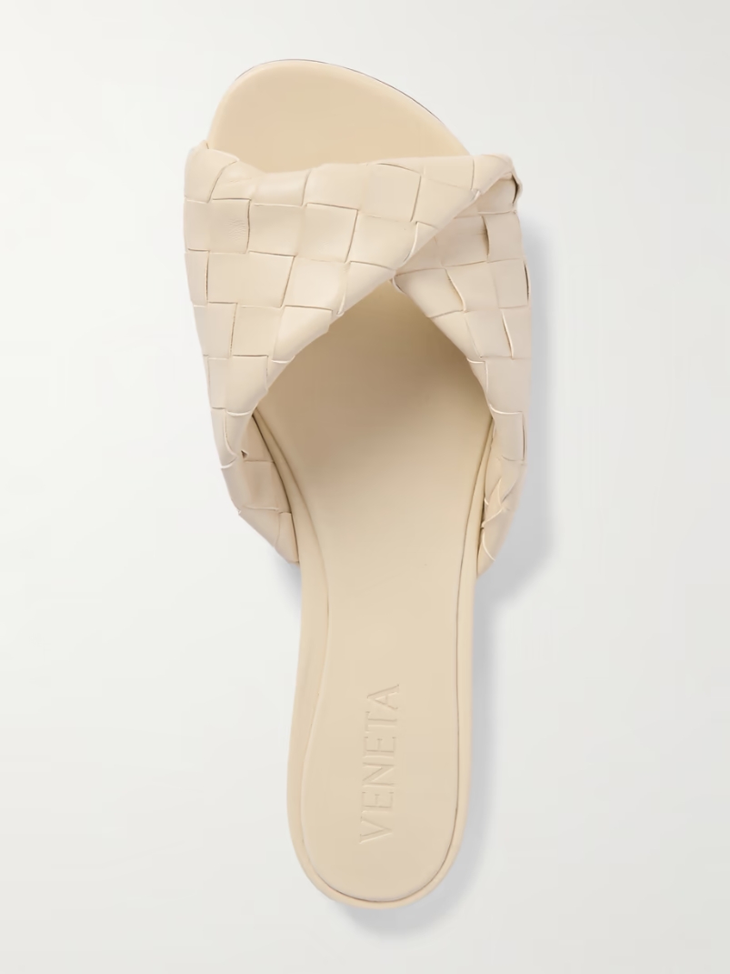 Blink intrecciato leather slides Blink intrecciato leather slides