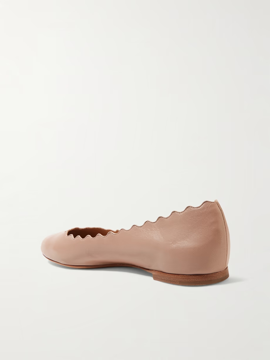Lauren scalloped leather ballet flats Lauren scalloped leather ballet flats