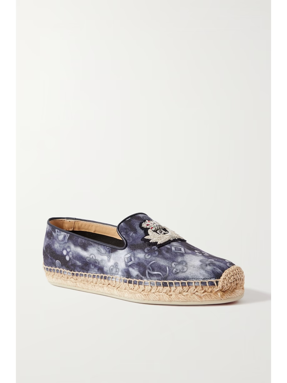 Nanou Orlato logo-embroidered tie-dyed canvas espadrilles Nanou Orlato logo-embroidered tie-dyed canvas espadrilles