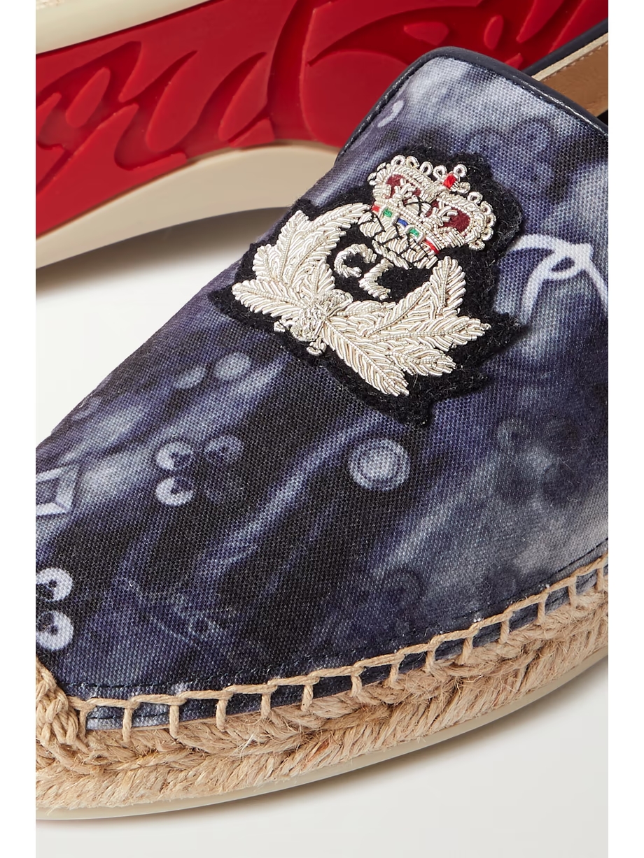 Nanou Orlato logo-embroidered tie-dyed canvas espadrilles Nanou Orlato logo-embroidered tie-dyed canvas espadrilles