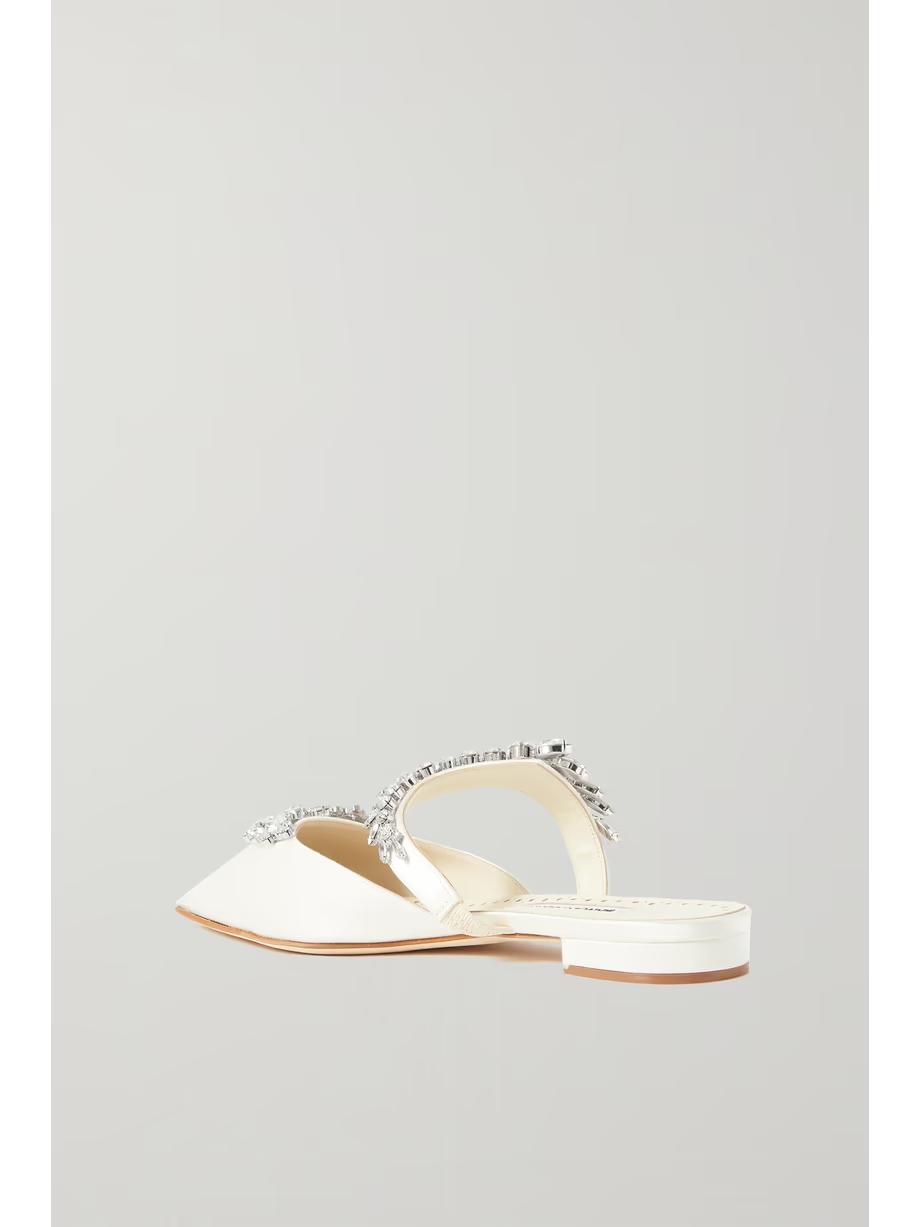 Lurum 45 crystal-embellished satin mules Lurum 45 crystal-embellished satin mules