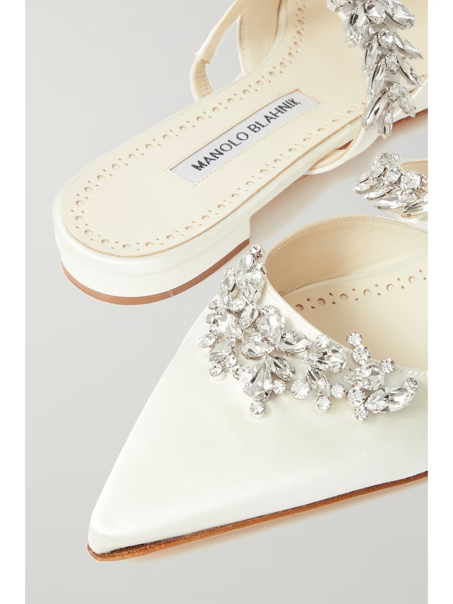 Lurum 45 crystal-embellished satin mules Lurum 45 crystal-embellished satin mules
