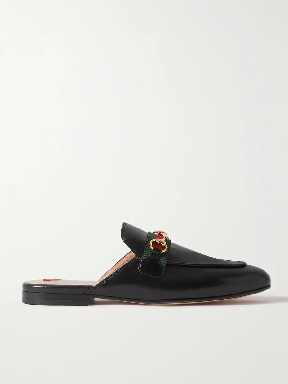Princetown horsebit-detailed leather slippers Princetown horsebit-detailed leather slippers