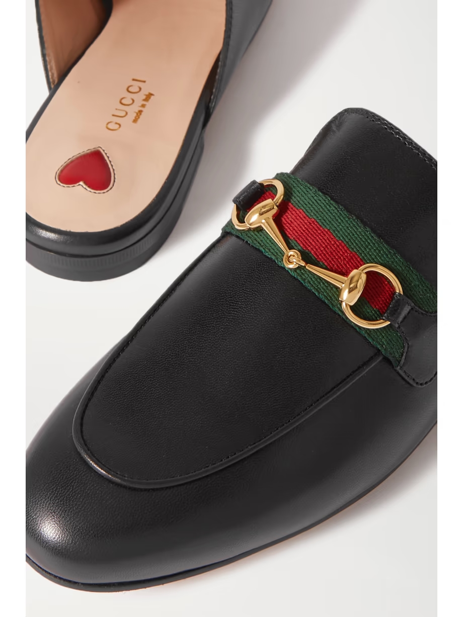 Princetown horsebit-detailed leather slippers Princetown horsebit-detailed leather slippers
