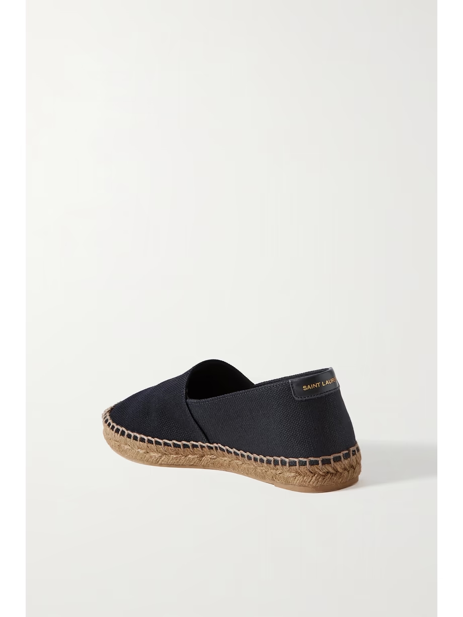 Logo-embroidered canvas espadrilles Logo-embroidered canvas espadrilles