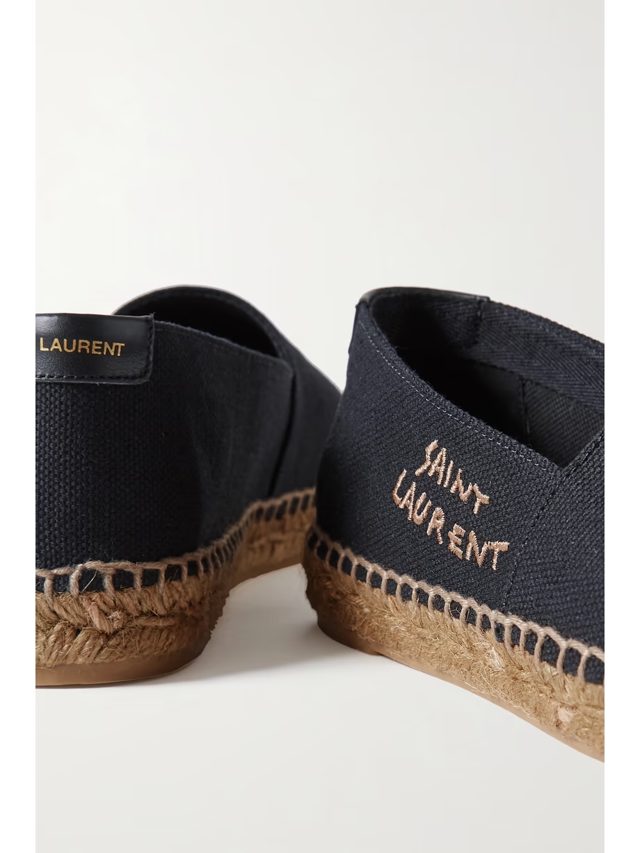 Logo-embroidered canvas espadrilles Logo-embroidered canvas espadrilles