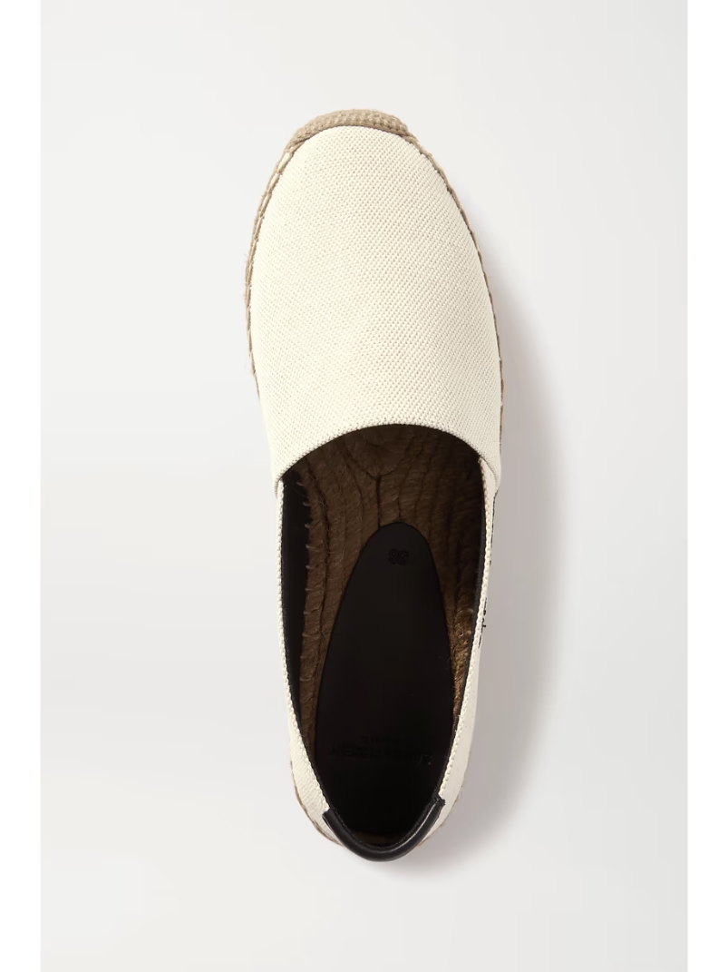 Logo-embroidered canvas espadrilles Logo-embroidered canvas espadrilles