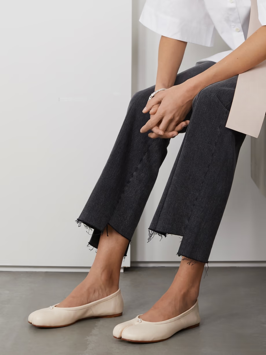 Tabi split-toe leather ballet flats Tabi split-toe leather ballet flats