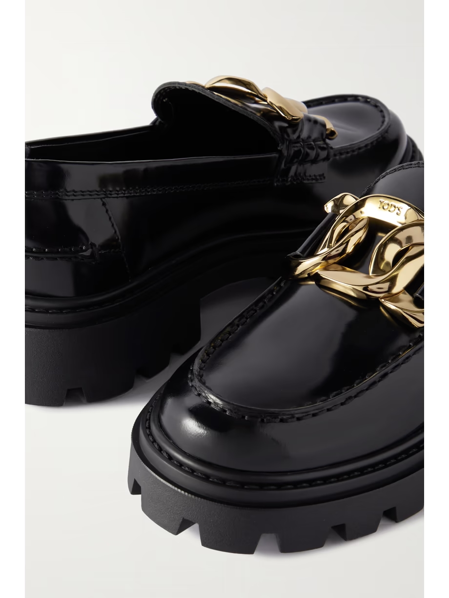 Gomma Pesante embellished glossed-leather loafers Gomma Pesante embellished glossed-leather loafers