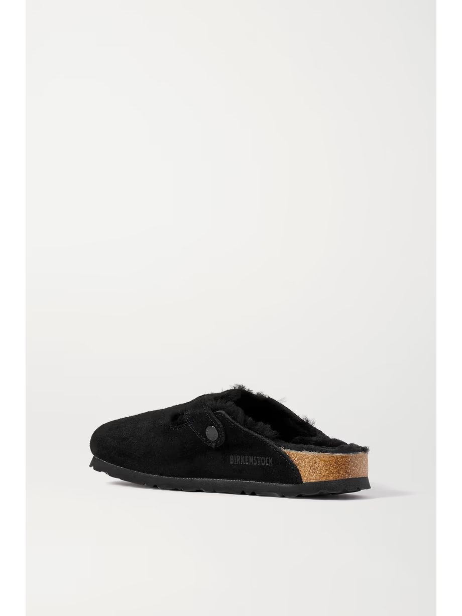 Boston shearling-lined suede slippers Boston shearling-lined suede slippers
