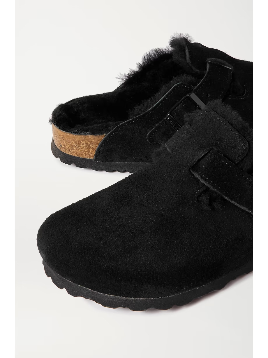 Boston shearling-lined suede slippers Boston shearling-lined suede slippers