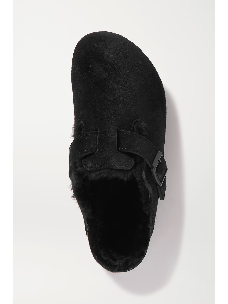 Boston shearling-lined suede slippers Boston shearling-lined suede slippers