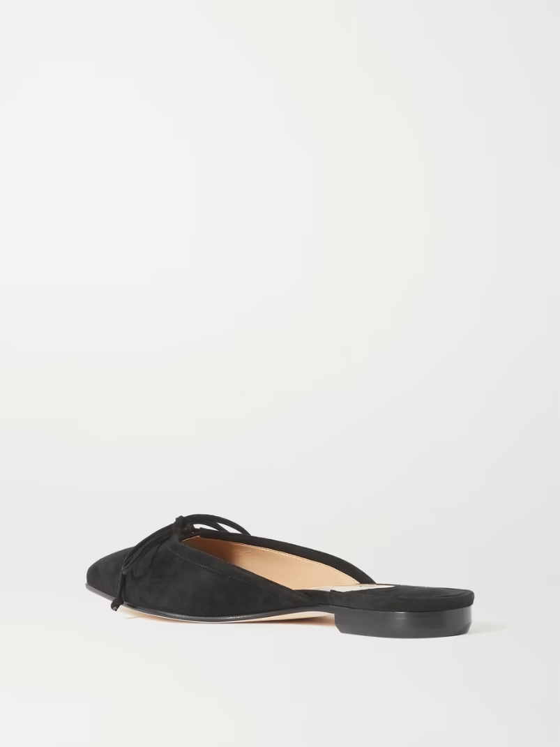 Ballerimu bow-detailed suede mules Ballerimu bow-detailed suede mules