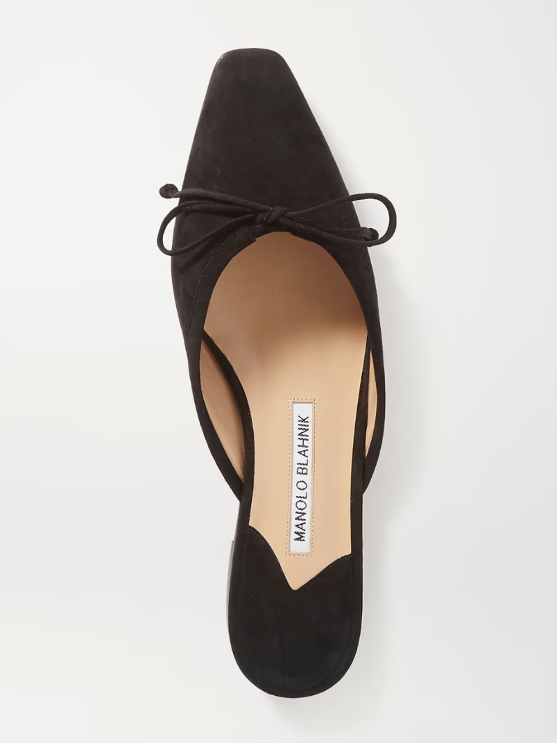 Ballerimu bow-detailed suede mules Ballerimu bow-detailed suede mules