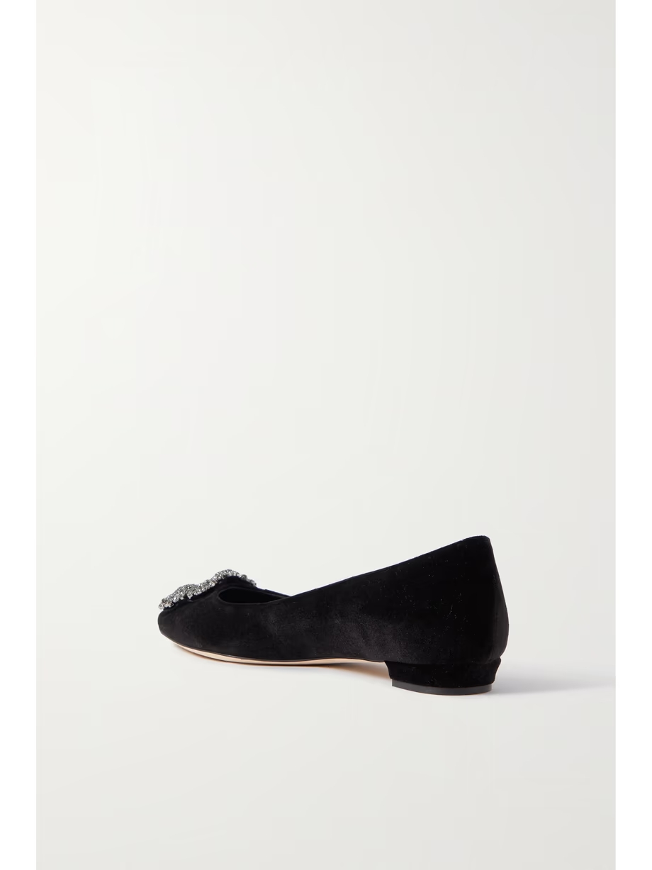 Hangisiflat embellished velvet point-toe flats Hangisiflat embellished velvet point-toe flats