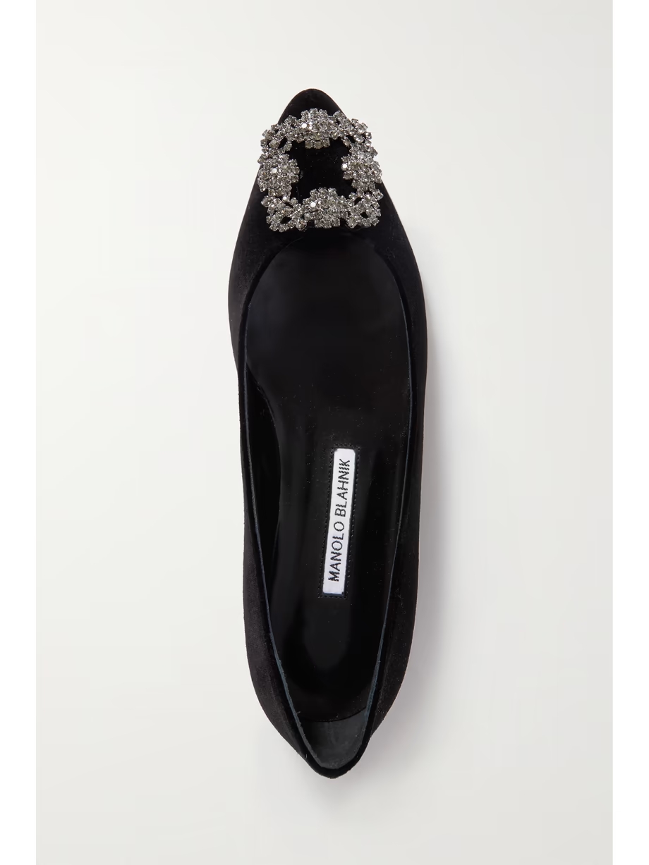 Hangisiflat embellished velvet point-toe flats Hangisiflat embellished velvet point-toe flats
