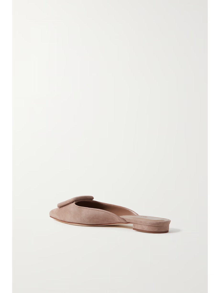 Maysale buckled suede point-toe flats Maysale buckled suede point-toe flats