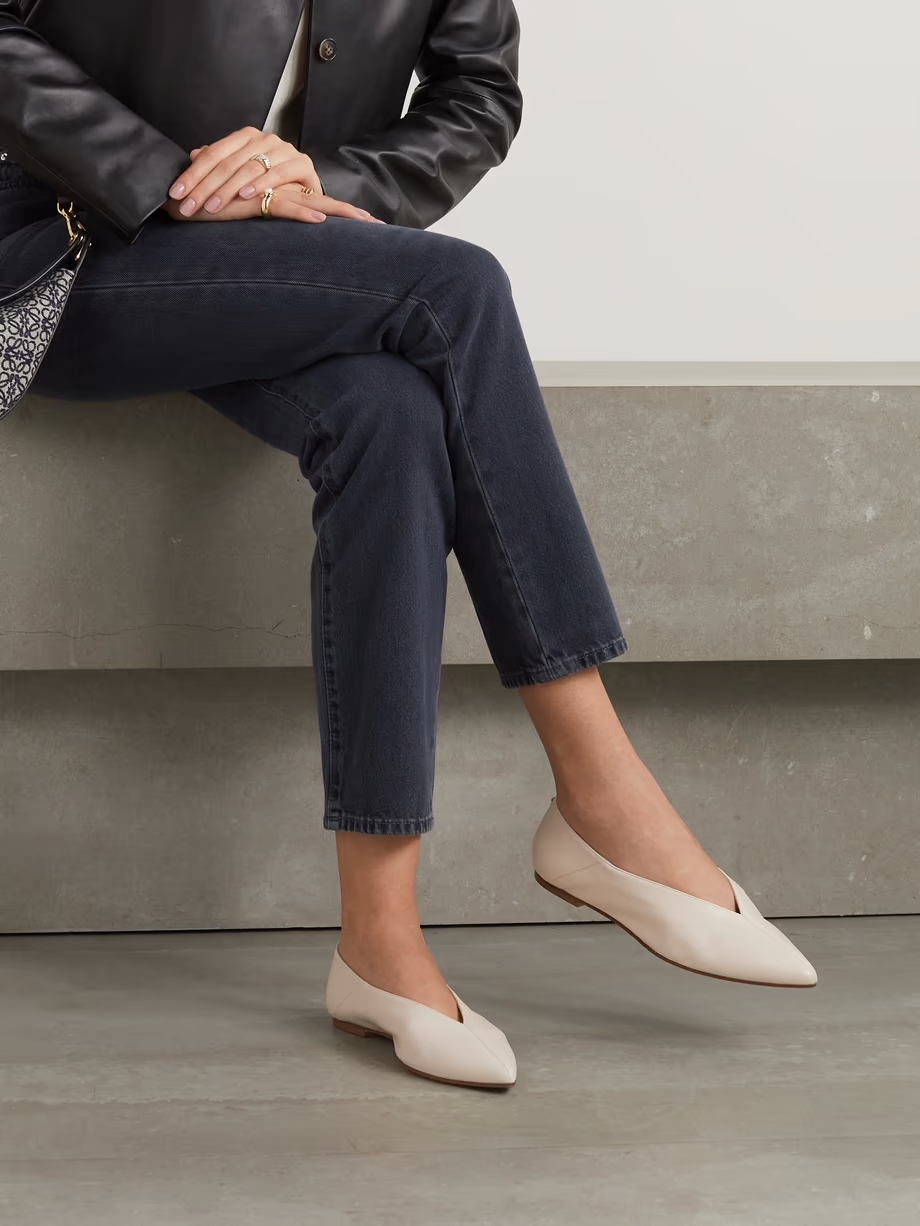 Moa leather point-toe flats Moa leather point-toe flats