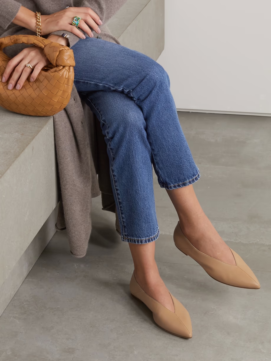 Moa leather point-toe flats Moa leather point-toe flats