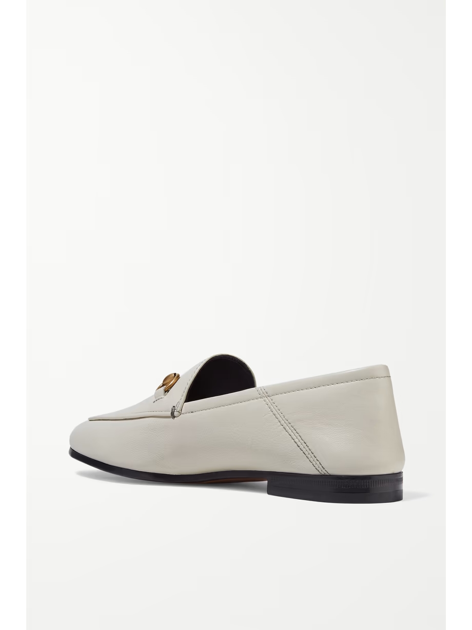 Brixton horsebit-detailed leather collapsible-heel loafers Brixton horsebit-detailed leather collapsible-heel loafers
