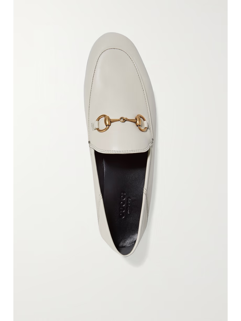 Brixton horsebit-detailed leather collapsible-heel loafers Brixton horsebit-detailed leather collapsible-heel loafers