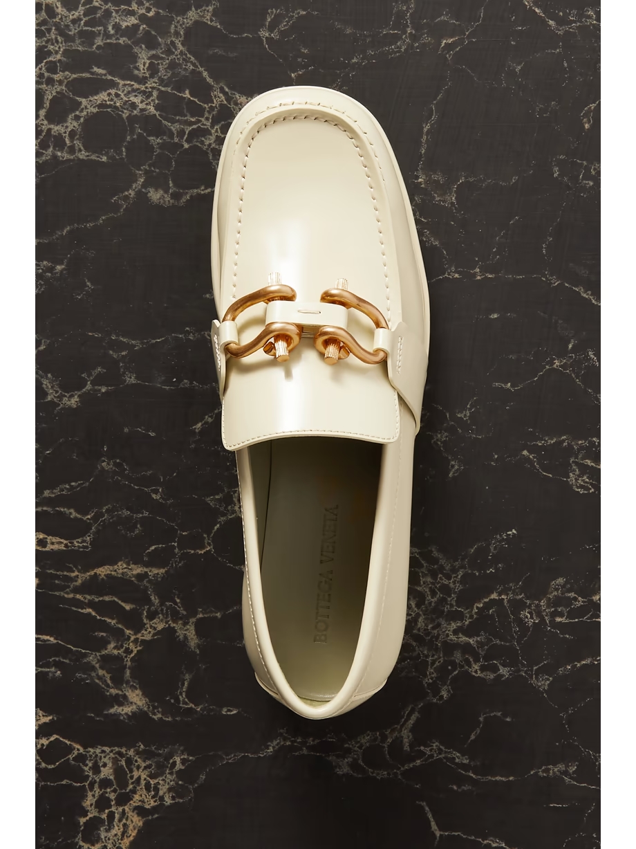 Embellished patent-leather loafers Embellished patent-leather loafers