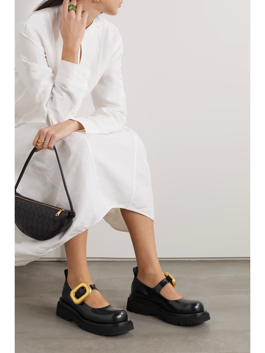 Swell glossed-leather Mary Jane flats Swell glossed-leather Mary Jane flats
