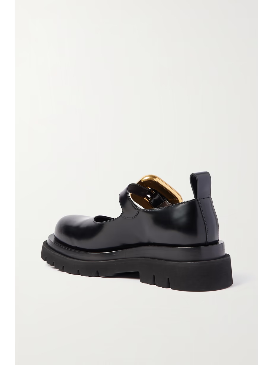 Swell glossed-leather Mary Jane flats Swell glossed-leather Mary Jane flats