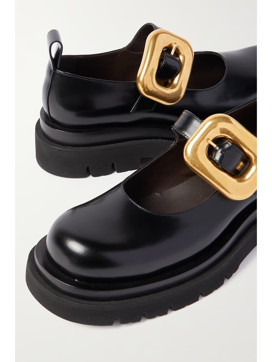 Swell glossed-leather Mary Jane flats Swell glossed-leather Mary Jane flats