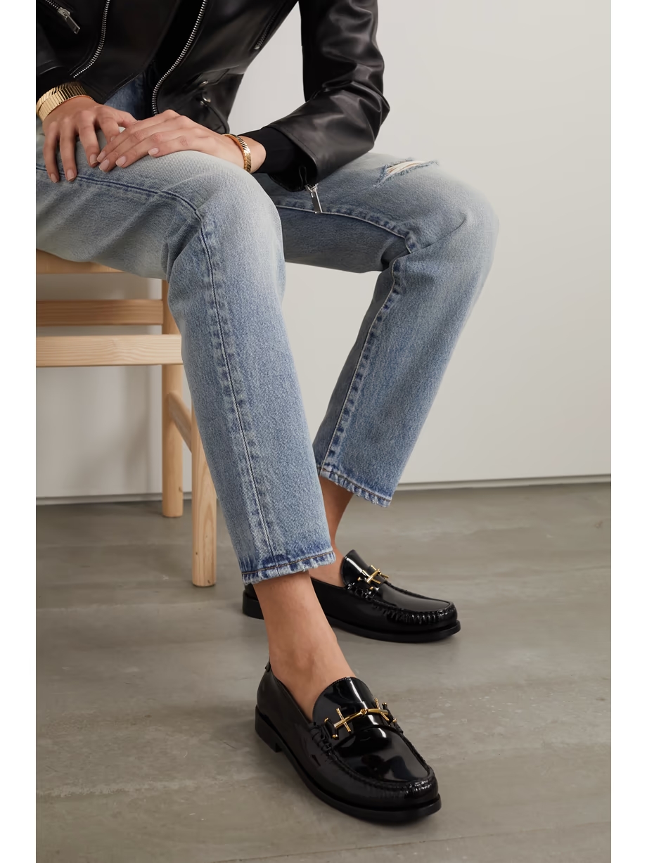 Le Loafer embellished patent-leather loafers Le Loafer embellished patent-leather loafers