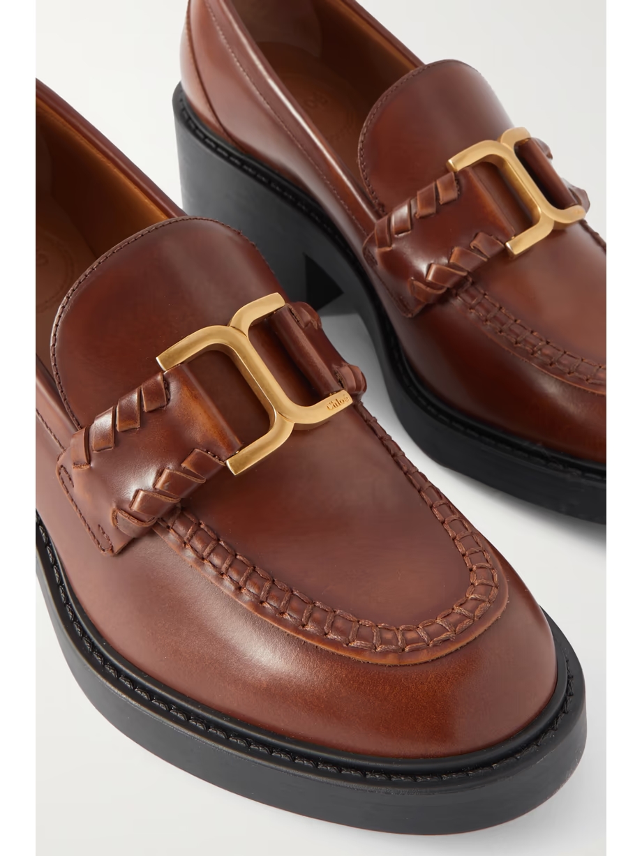 Marcie embellished leather loafers Marcie embellished leather loafers