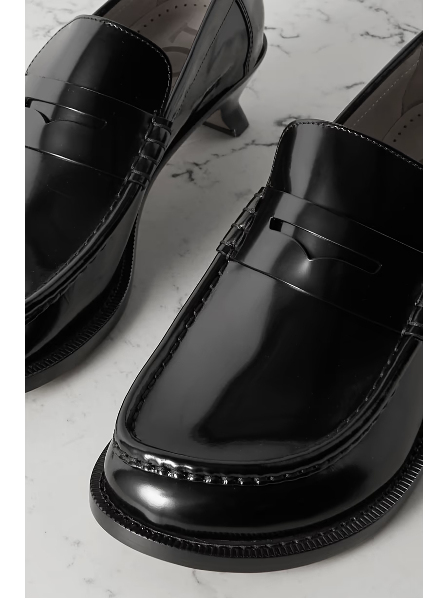 Terra glossed-leather loafers Terra glossed-leather loafers