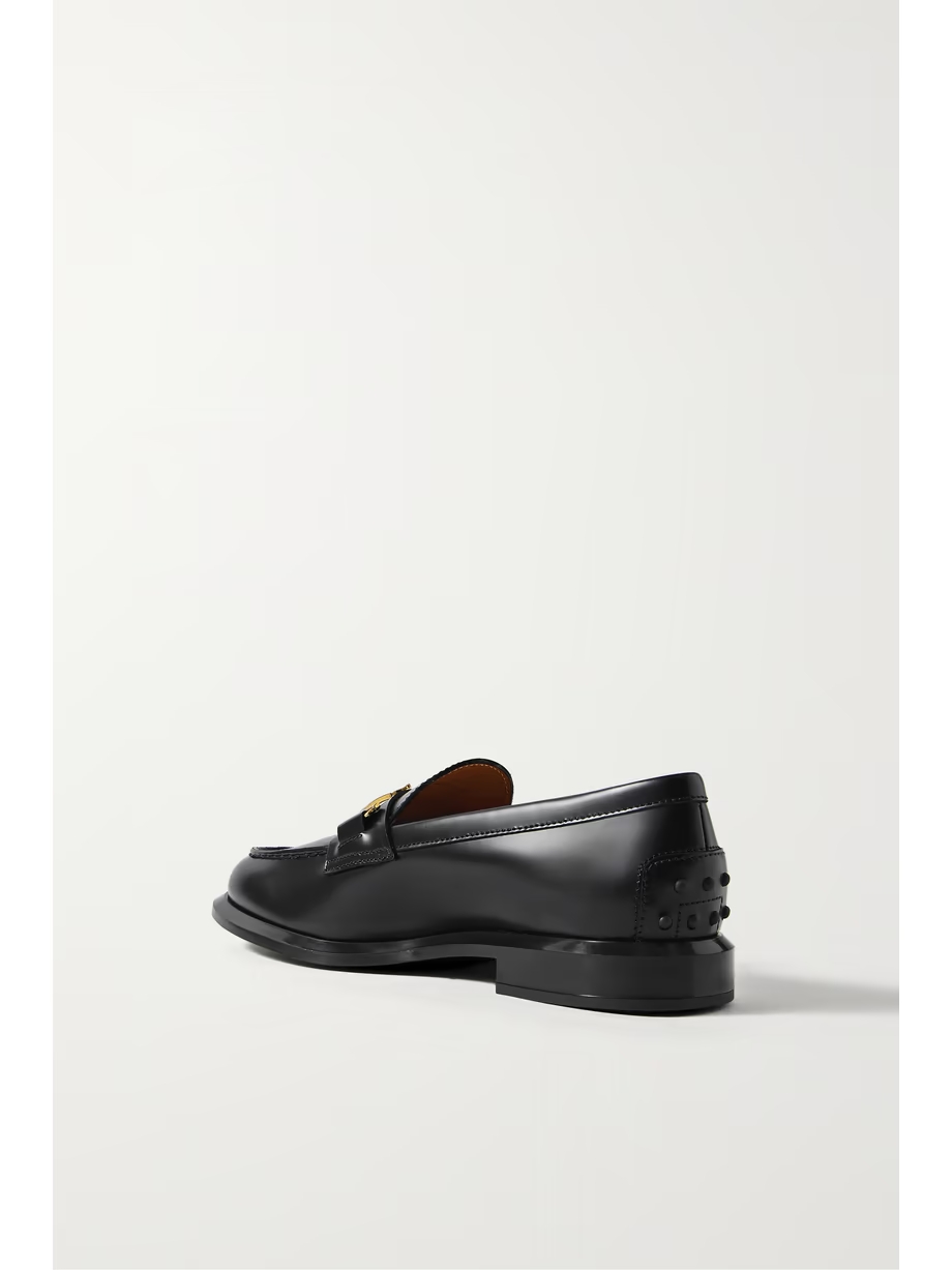 Gomma embellished glossed-leather loafers Gomma embellished glossed-leather loafers