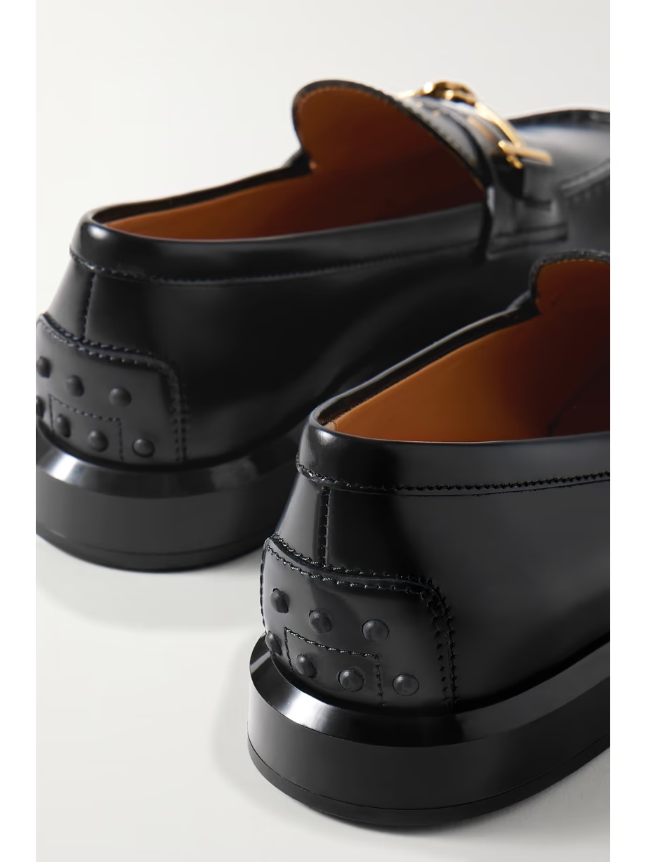 Gomma embellished glossed-leather loafers Gomma embellished glossed-leather loafers