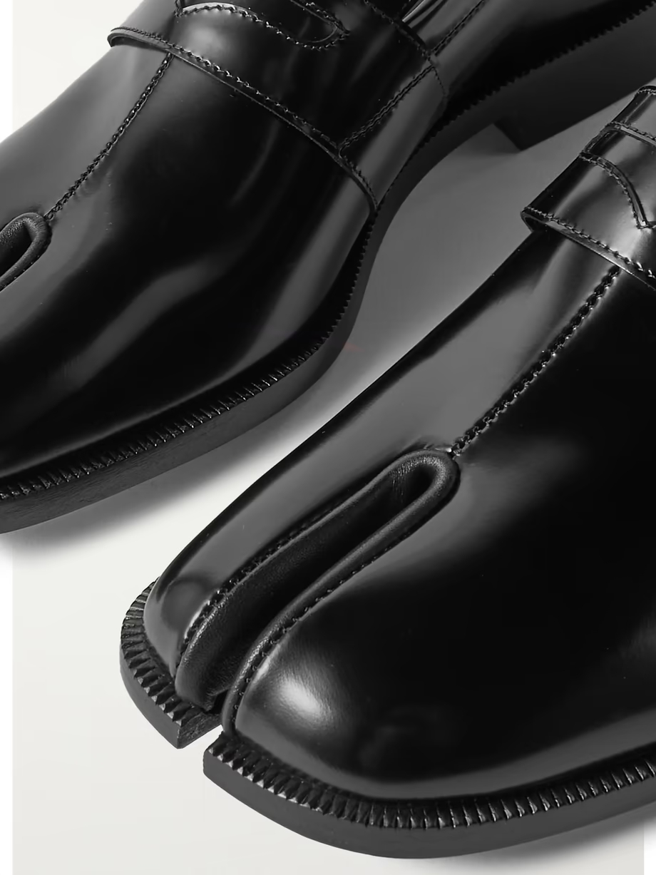 Tabi split-toe glossed-leather loafers Tabi split-toe glossed-leather loafers