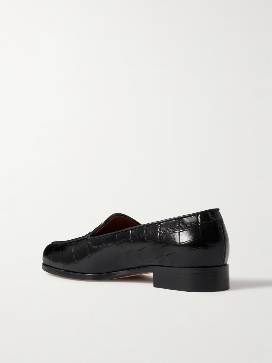 Danielle croc-effect patent-leather loafers Danielle croc-effect patent-leather loafers