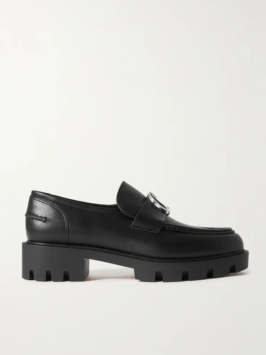 CL Moc Lug 75 logo-embellished leather loafers CL Moc Lug 75 logo-embellished leather loafers