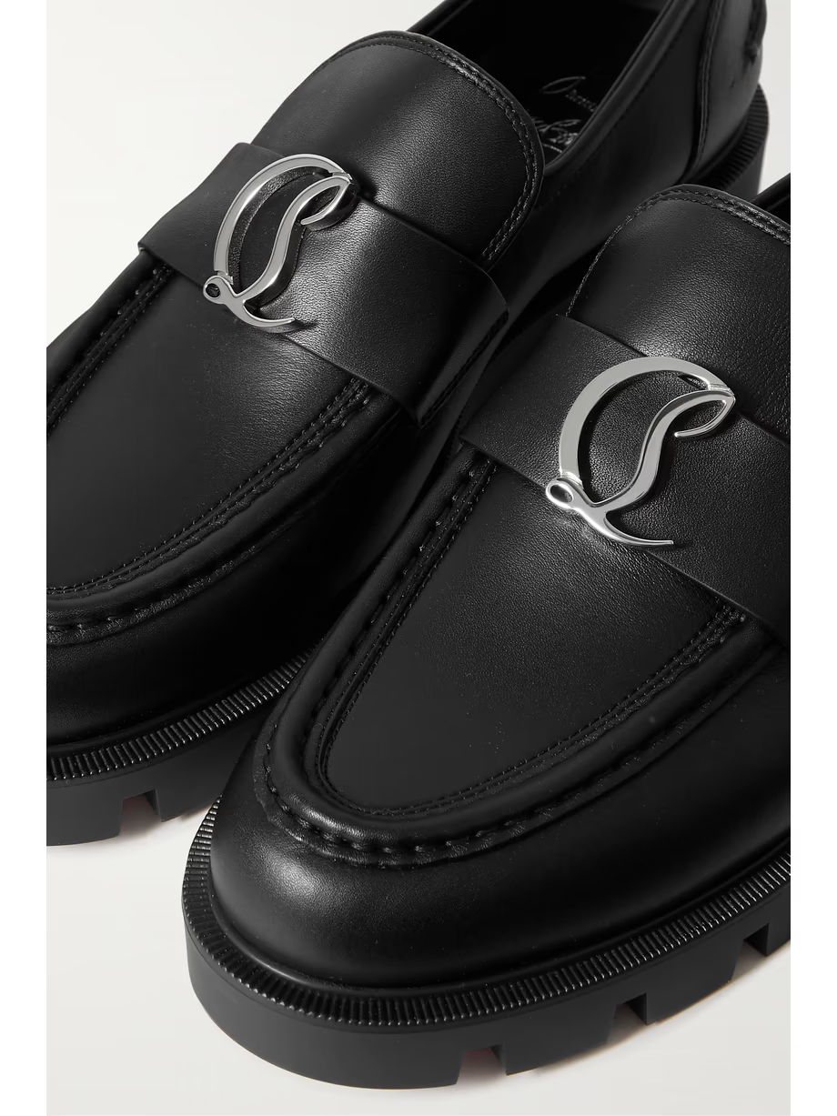 CL Moc Lug 75 logo-embellished leather loafers CL Moc Lug 75 logo-embellished leather loafers