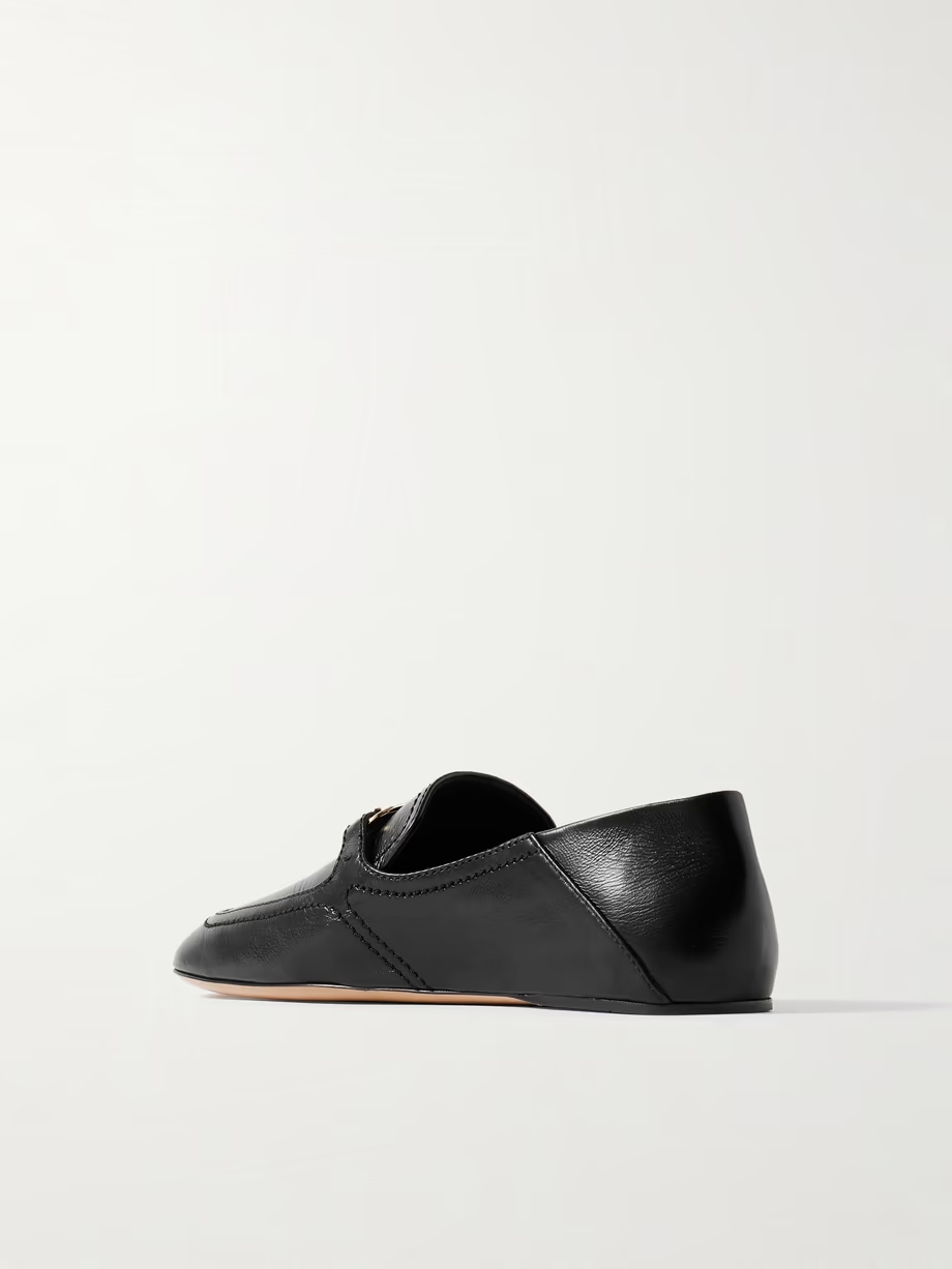 Elaine collapsible-heel embellished leather loafers Elaine collapsible-heel embellished leather loafers