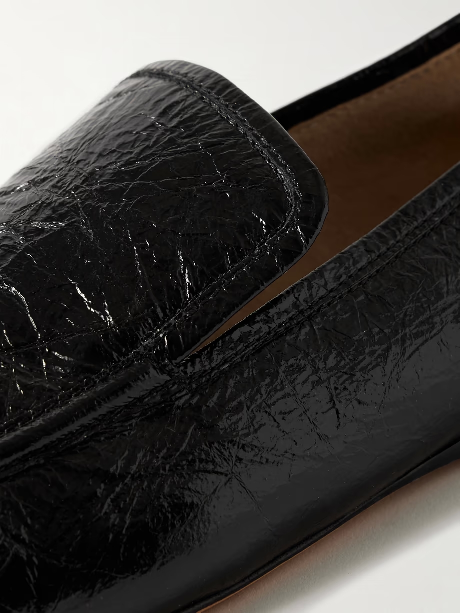 Alessio glossed textured-leather loafers Alessio glossed textured-leather loafers