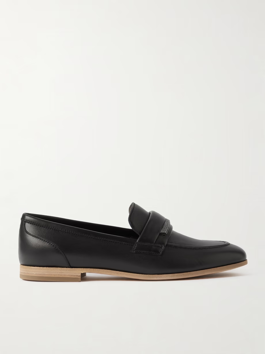 Embellished leather loafers Embellished leather loafers