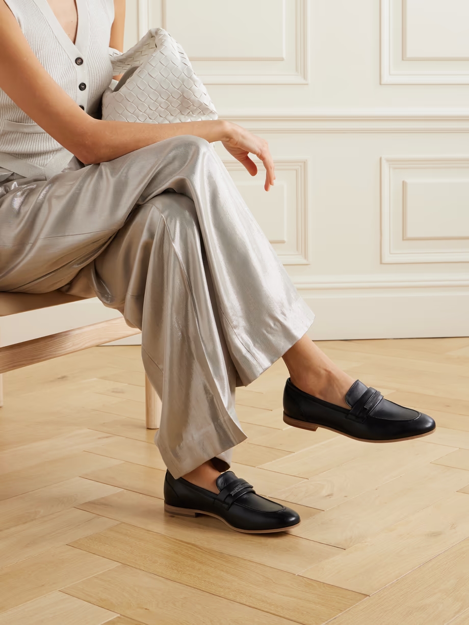 Embellished leather loafers Embellished leather loafers