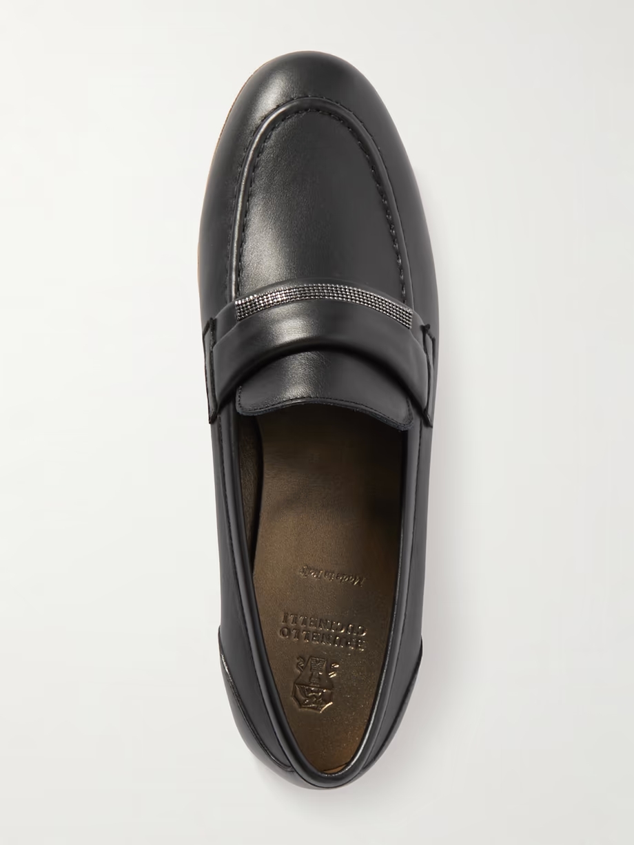 Embellished leather loafers Embellished leather loafers