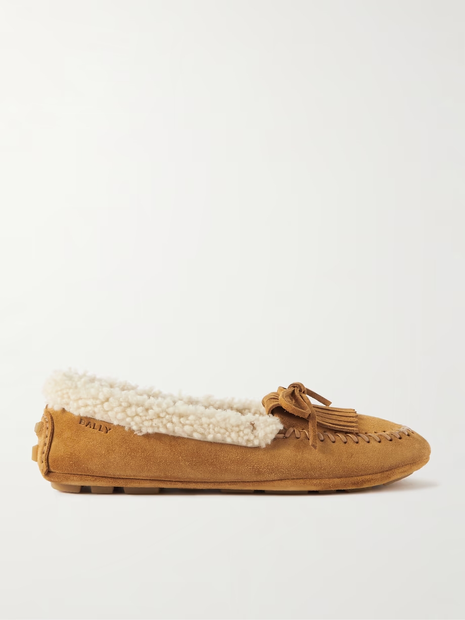 Klemp shearling-trimmed suede loafers Klemp shearling-trimmed suede loafers