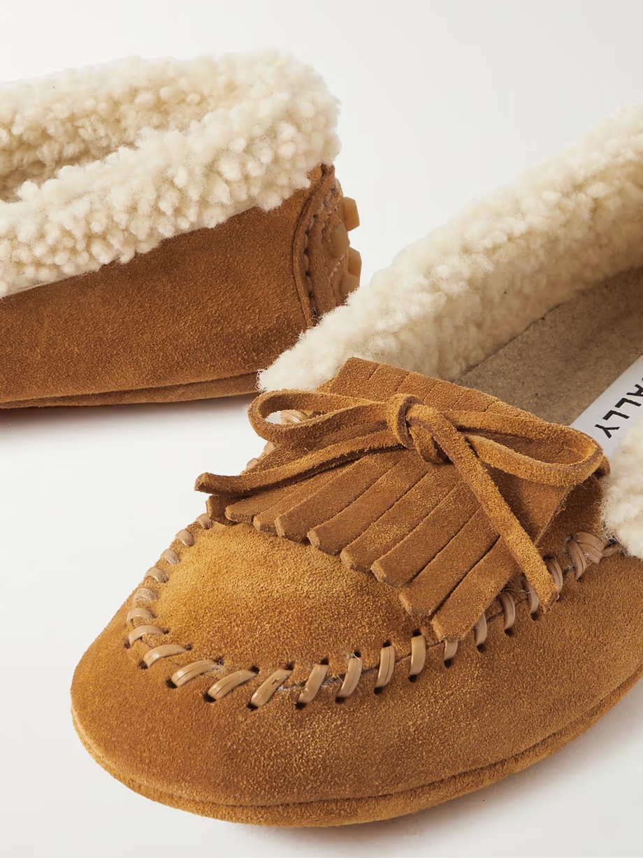 Klemp shearling-trimmed suede loafers Klemp shearling-trimmed suede loafers