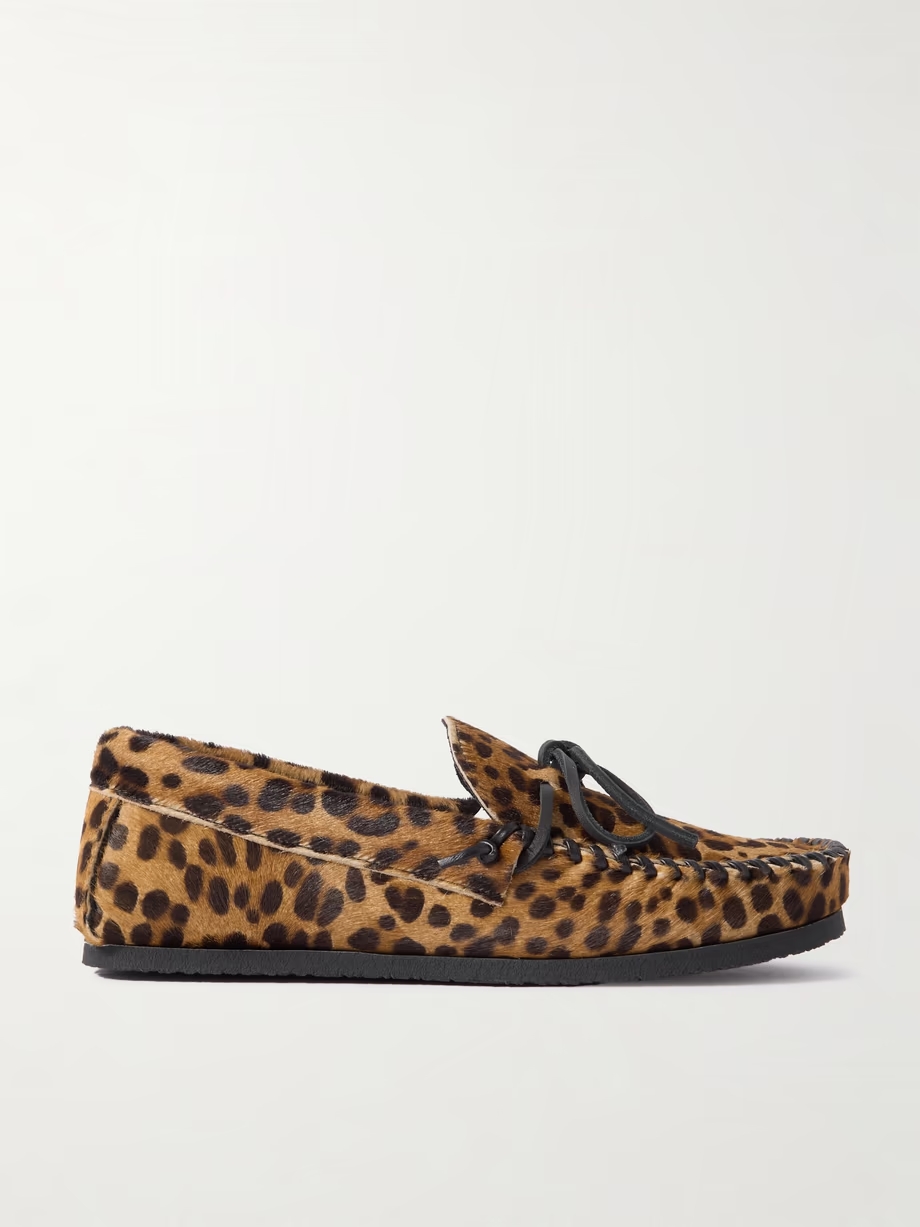 Fitza leopard-print calf hair loafers Fitza leopard-print calf hair loafers