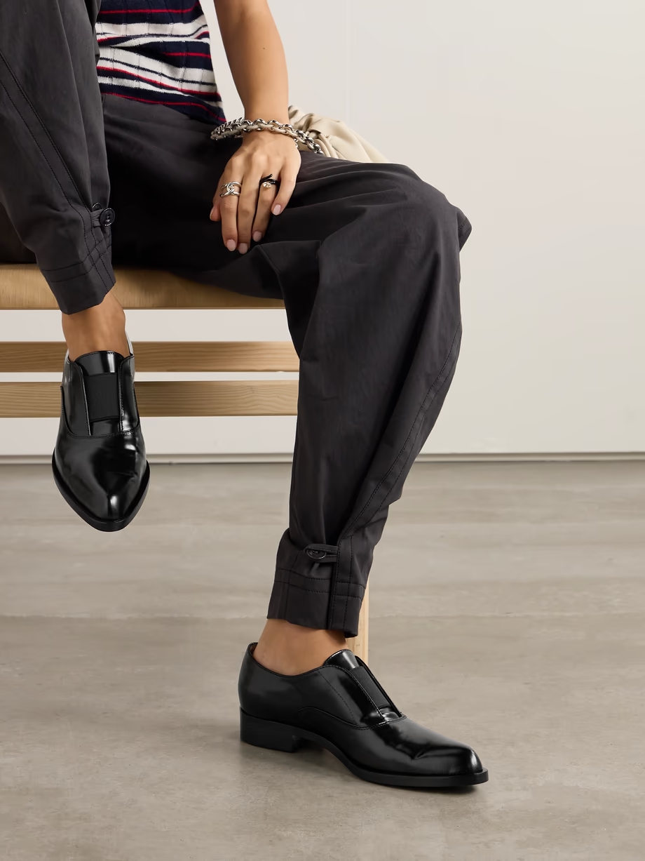 Dover glossed-leather loafers Dover glossed-leather loafers
