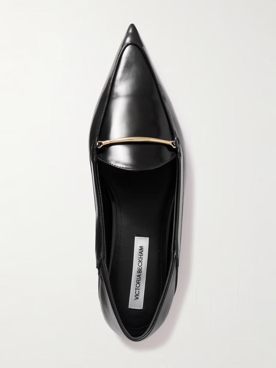 Morsetto embellished leather point-toe loafers Morsetto embellished leather point-toe loafers