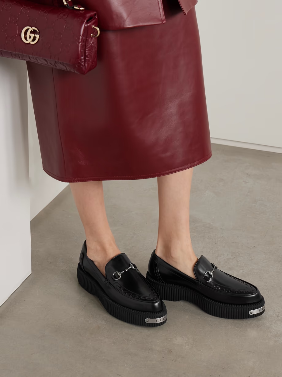 Creeper horsebit-detailed leather loafers Creeper horsebit-detailed leather loafers