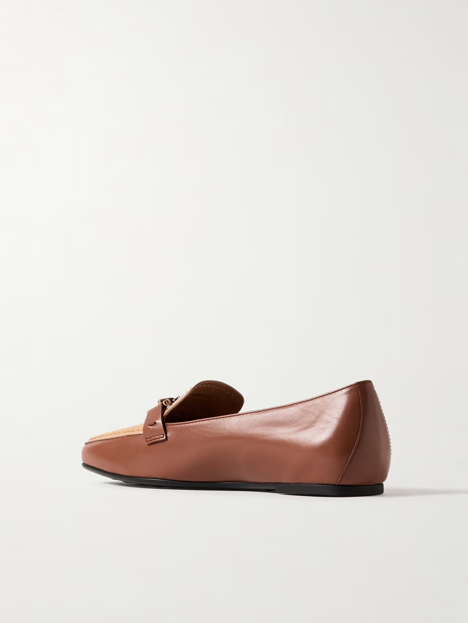 Gomma embellished two-tone leather loafers Gomma embellished two-tone leather loafers